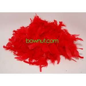  Red   2yd (6ft  1.82m) Chandelle Feather Boa Trim (40g 