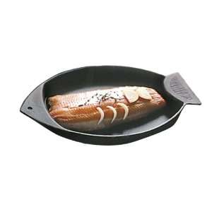 World Cuisine Black Cast Iron Fish Grill 