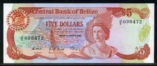 Belize 1989, 5 Dollars, P47b, UNC  