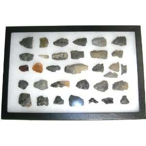   Fragments & Flint Collection in Riker Display Case 