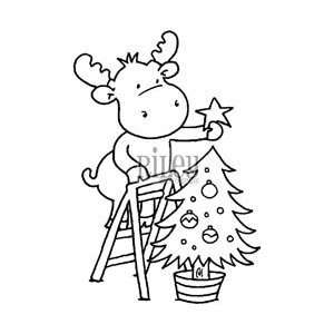  Riley And Company Cling Rubber Stamp Xmas Tree Riley; 2 