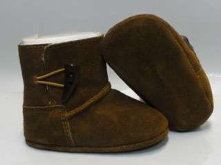 Polo Ralph Lauren Mallor Toggle Brown Boots Baby Crib Size 0  