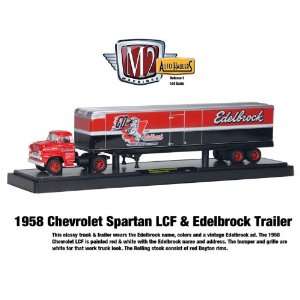  1958 Chevy Spartan LCF & Edlebrock Trailer 1/64 Toys 