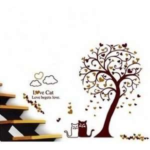  Tall Tree Love Cats Hearts Clouds Approx 60 Inches or 5 Feet 