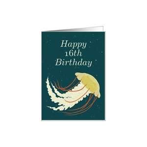  Happy 16th Birthday / Jellyfish Card Toys & Games