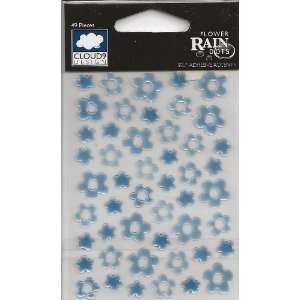  Flowers Bluebell Rain Dots Epoxy Scrapbook Stickers (12 