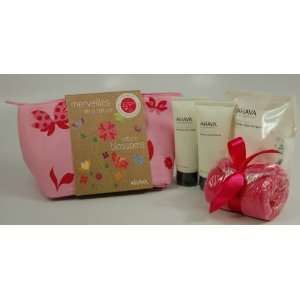  AHAVA Dead Sea Body Kit Nature Blossoms Gift Set Pink Bag 
