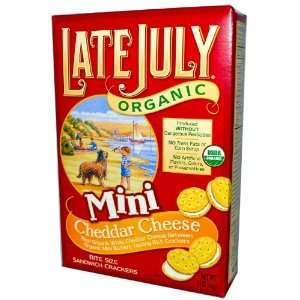 Late July   Mini Organic Sandwich Crackers   Cheddar Cheese   5 oz.