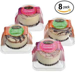   Products 4 Flavor Cheesecake Sampler, 5 Ounce Cheesecakes (Pack of 8