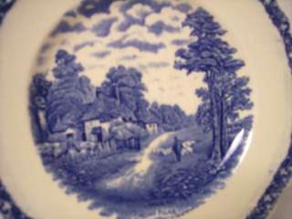 Old Hall Ivory Ware Countryside Plate Offenham Village  