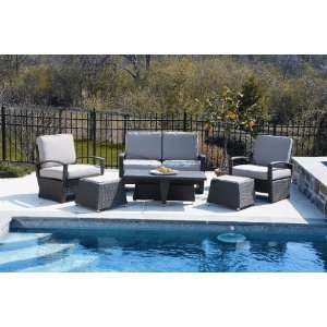  Alfresco Home Vento All Weather Wicker Deep Seating Group 