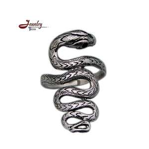 Sterling Silver Plain Long Snake Ring Solid 925 Premium Qlty  