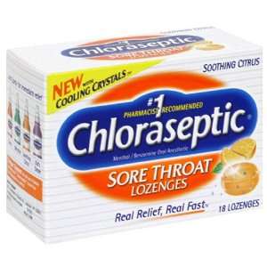  Chloraseptic Sore Throat Lozenges, Soothing Citrus, 18 