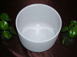 10FROSTED CRYSTAL SINGING BOWL SACRAL CHAKRA NOTE D#  