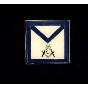 Master Mason Apron Masonic Freemason Lapel Pin