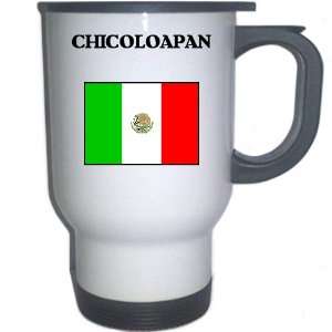  Mexico   CHICOLOAPAN White Stainless Steel Mug 