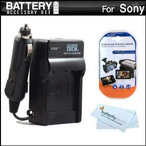  Charger For Sony NP BN1 Battery + LCD Screen Protectors + MicroFiber