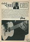 1962 gibson classic electric guitar charlie byrd original vintage ad