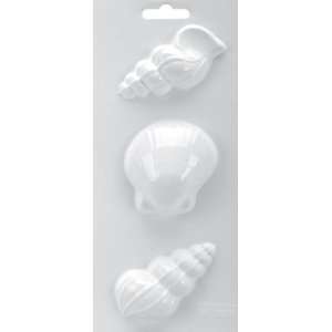  Soapsations Soap Mold 4X9 3 Different Seashells