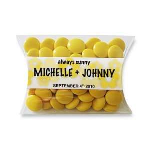  Personalized Candy Pillow Packs Chocolate   Yellow