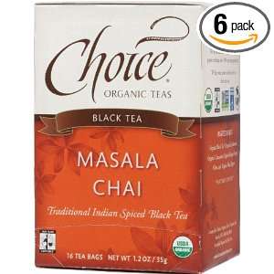 Choice ORGANIC TEAS Masala Chai, 1.15 Pound (Pack of 6)