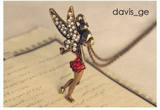Vintage Jewelry New Pretty Girl with Wings Necklace Pendant EGQ  