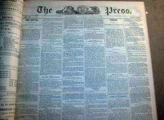 46 1871 Philadelphia PENNSYLVANIA newspapers Nov & Dec  