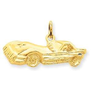  Solid 14k Gold Sports Car Charm Jewelry