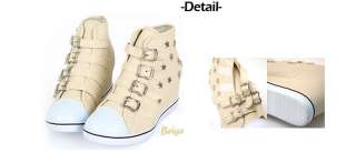   heels wedge platform ankle laceup sneakers belt buckle glitter shoes