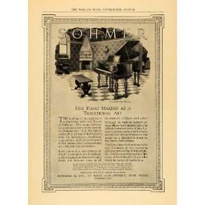  1924 Ad Sohmer Grand Piano Florentine Model Instrument 