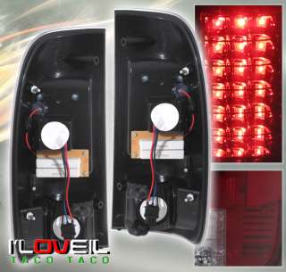 1997 2003 FORD F150 F 150 40 LED TAIL LIGHTS SMOKED/RED  