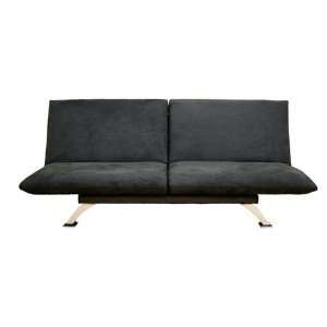   Elegant Brown Microfiber Futon Sofa Bed Couch Sleeper