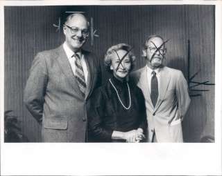 1988 Photo William Kienzle, Nien Cheng, and Elmore Leon  