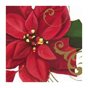  Poinsettia Breeze Beverage Napkins 