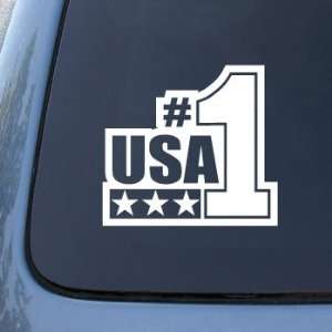 USA Number One #1   Car, Truck, Notebook, Vinyl Decal Sticker #2354 