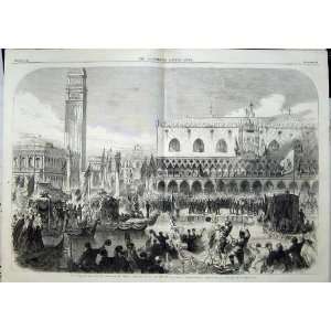 1866 King Victor Emmanuel Venice DogeS Palace Canal