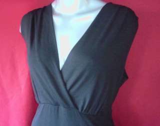 CHICOs Long Slinky Jersey Black Dress size 2 clothing chicos L 3 xl 