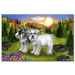  WHITE AND STANDARD SCHNAUZER DOG Pets Mini Poster Print by 
