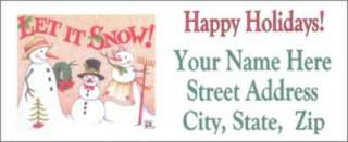 Christmas Address Labels Mary Engelbreit Theme Snow  
