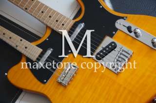 Vintage Yellow Double neck 6/8 electric Guitar Mandolin  
