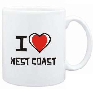  Mug White I love West Coast  Cities
