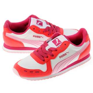 PUMA CABANA RACER SL JR (GS) YOUTH White Raspberry Pink Sneakers Shoes 