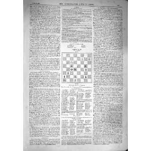    1880 TEN PAGES CHESS MOVES ILLUSTRATED LONDON NEWS