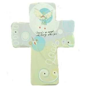   an angel watching over you Small Wooden Cross