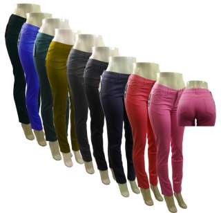 Womens Colored Skinny Pants (Purple, Black, and Grey)  