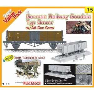   Gondola Car w/AA Gun Crew & Field Police 1 35 Dragon Toys & Games