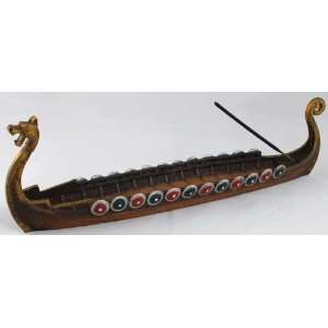  Viking Longship Incense Burner 