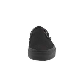   CLASSIC SLIP ON ALL BLACK CANVAS SHOES SKATE SNEAKERS ALL SIZES NEW