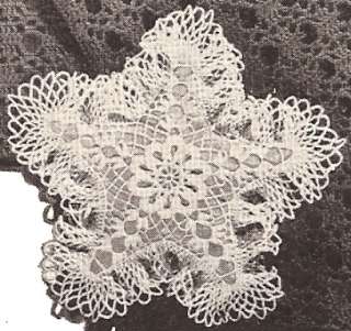Vintage Crochet Pattern Xmas Star Snowflake Ornament  