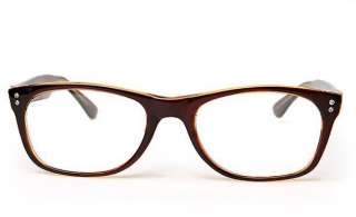 Retro 80s Vintage EyeGlasses BROWN Fashion Frames Wear  